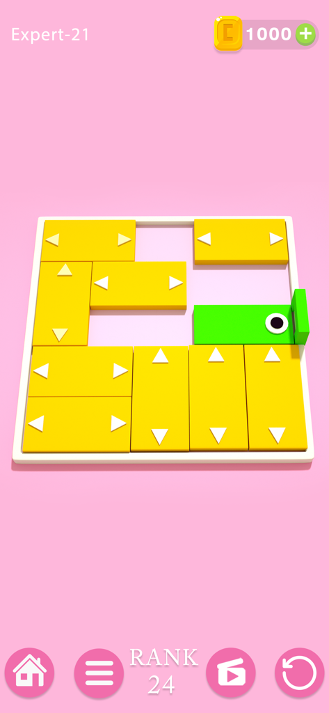 Puzzledom escape puzzle game showing sliding block challenges
