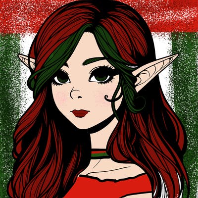 elf girl realistic dark fantasy