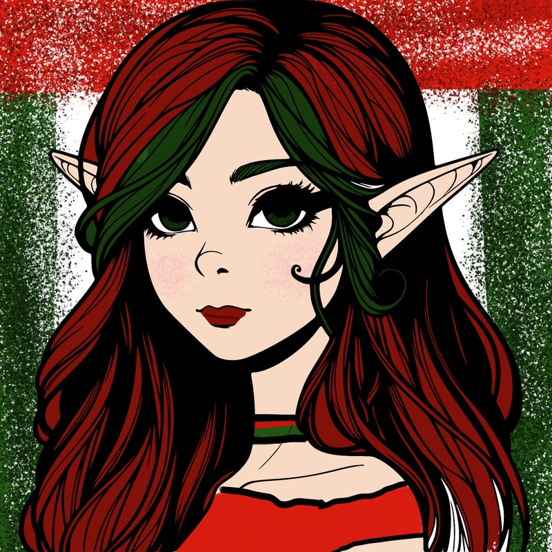 elf girl realistic dark fantasy