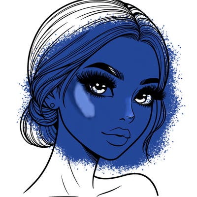 realistic girl with lashes