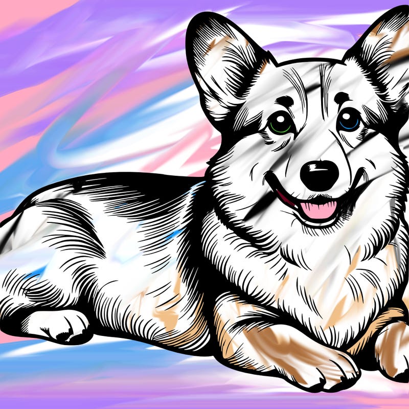 a realistic corgi