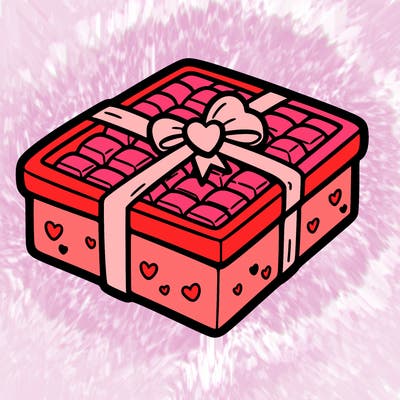 a box of chocolate for valentines day
