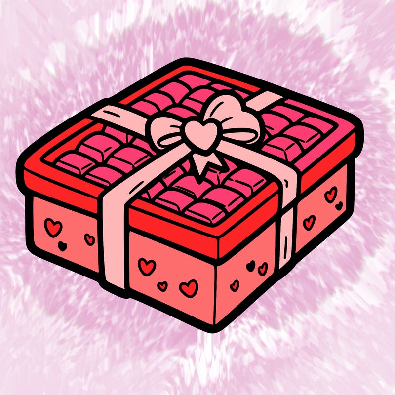 a box of chocolate for valentines day