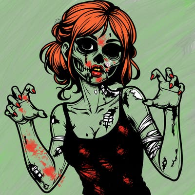 realistic zombie girl