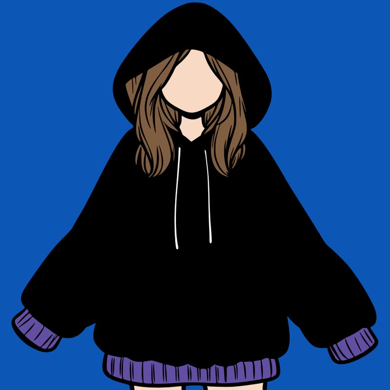 girl in oversized hoodie