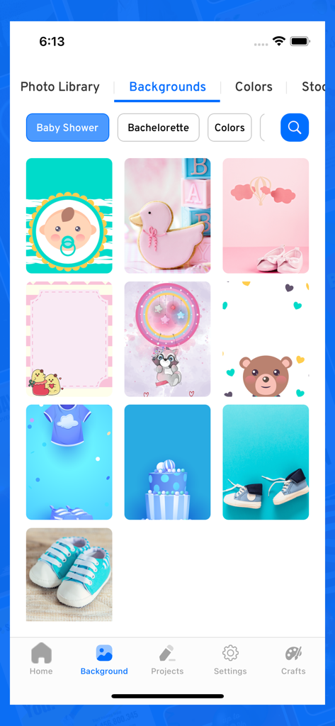 Poster Maker: & Flyer Maker - Une bibliothèque de modèles d'arrière-plan mignons pour baby shower et célébrations dans l'application Créateur d'affiches