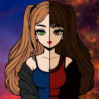 realistic girl split