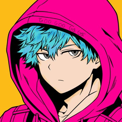 anime guy in hoodie