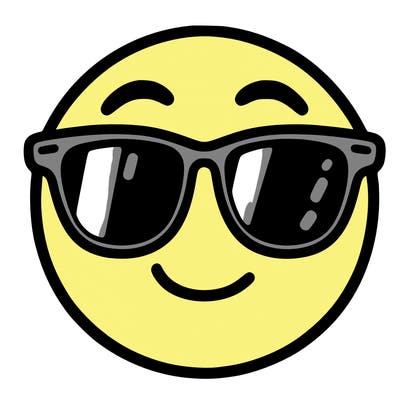 emoji with sunglasses