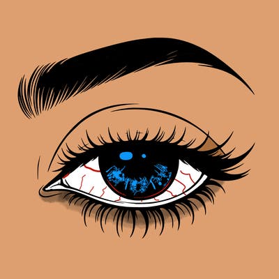 eye closed realistic