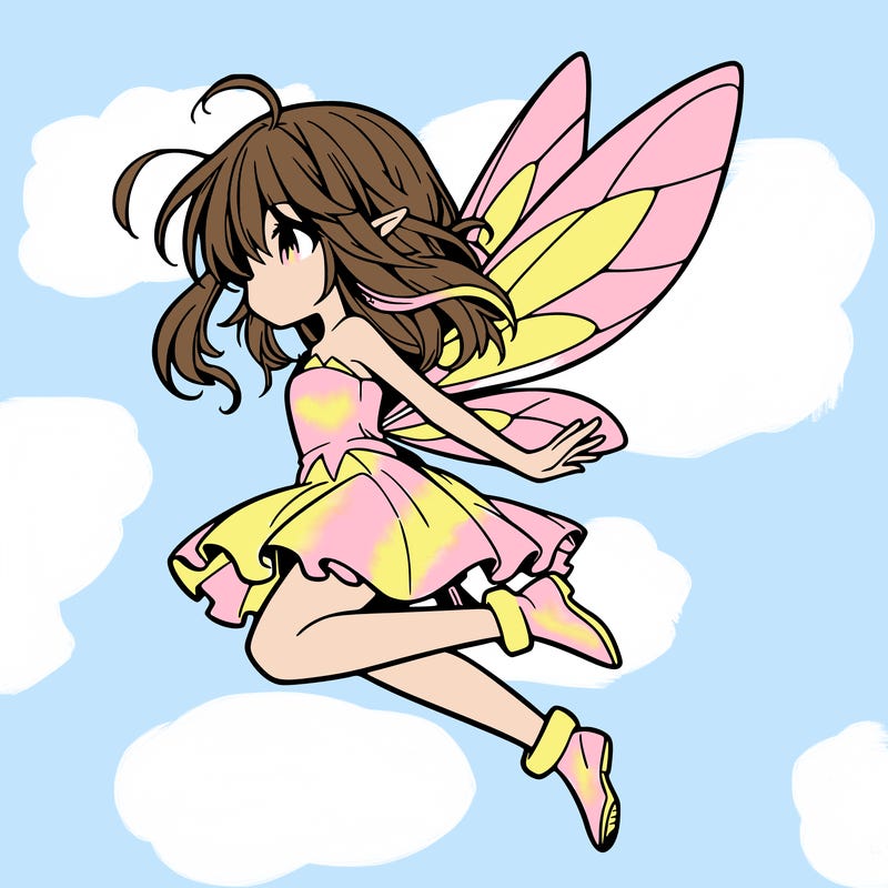 manga fairy flying