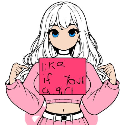 girl holding a blank sign in a long sleeve crop top