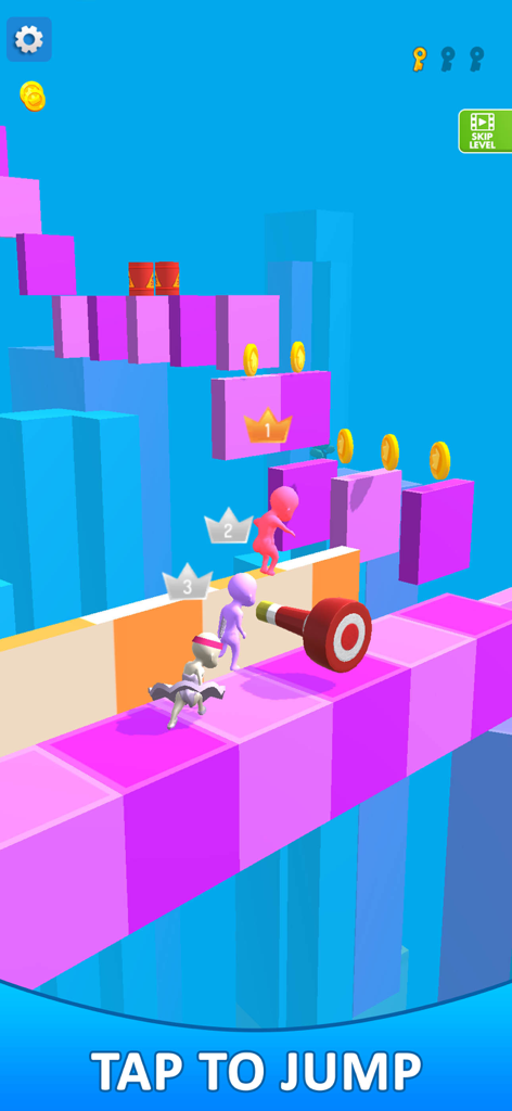Tap Fast Run - Running Game - Runners jumping over obstacles in the Tap Fast Run mobile game