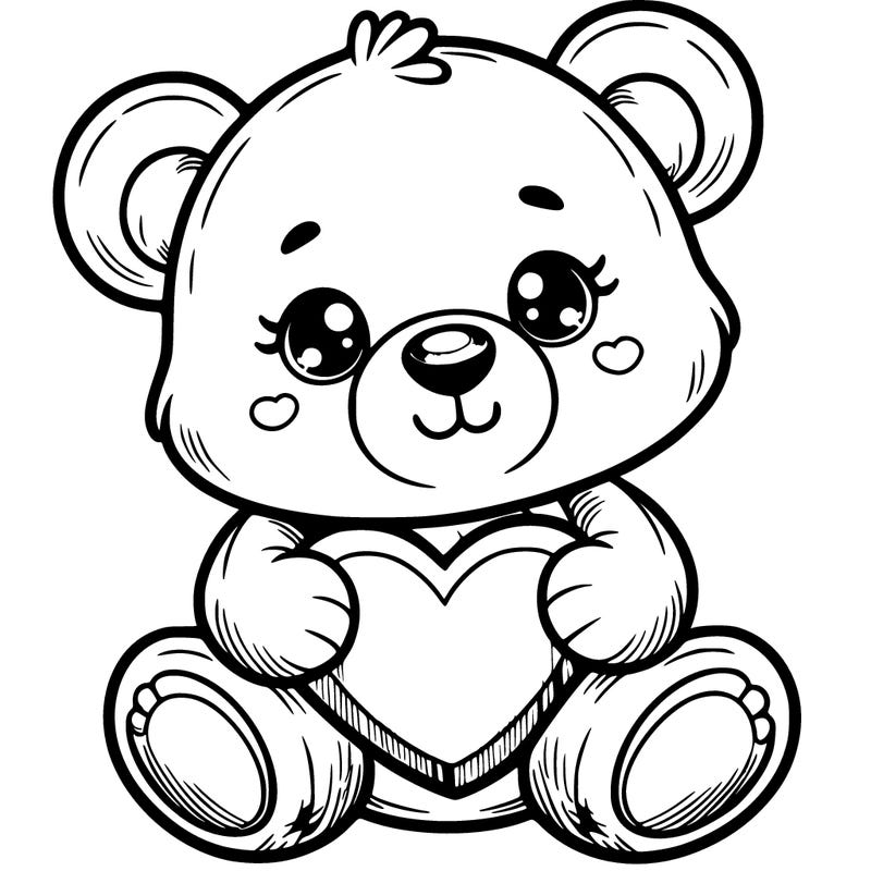 cute taddy bear with heart