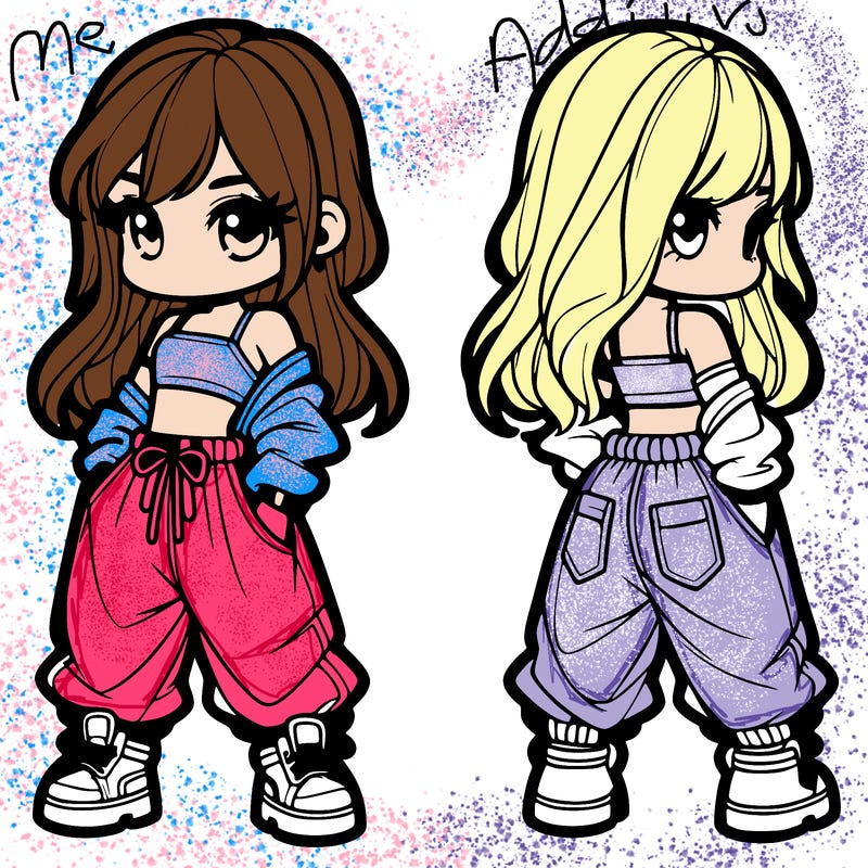 girl in crop top and baggy pants