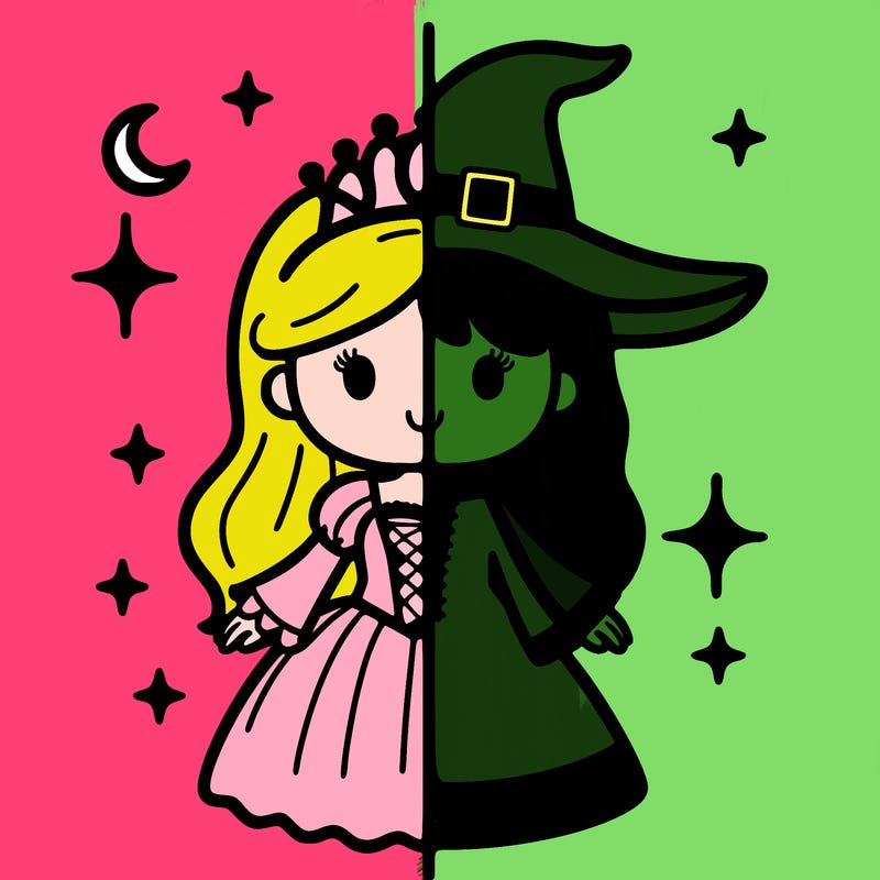 split princess and witch