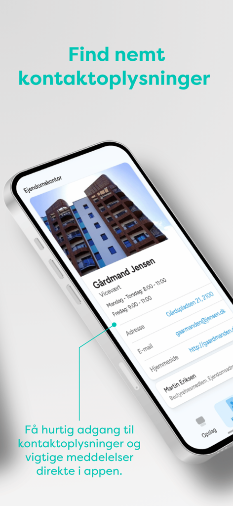 uHabi - uHabi app screenshot showing property management and caretaker contact details