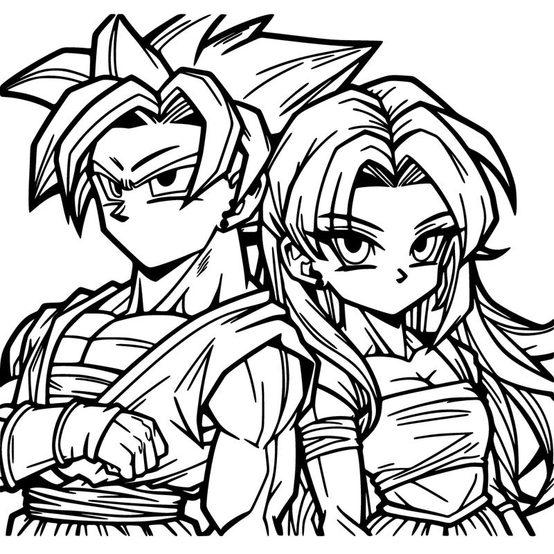 anime saiyan couple