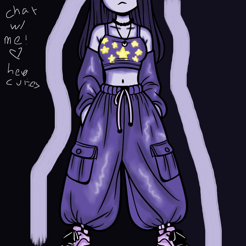 girl in a crop top and baggy pants