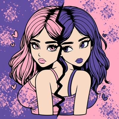 realistic girl split