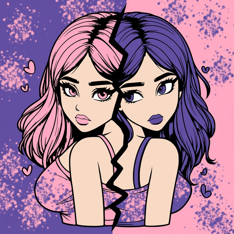 realistic girl split