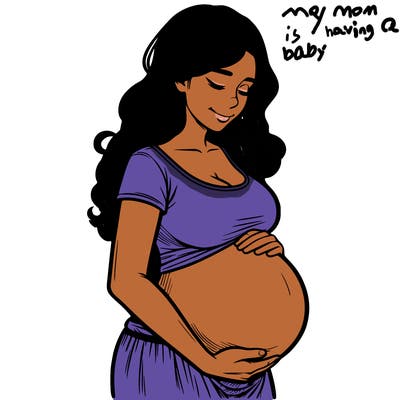 woman heavily pregnant realistic