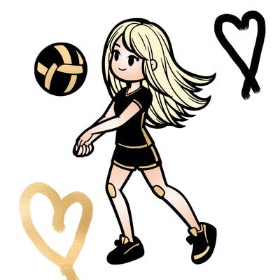 volleyball girl realistic