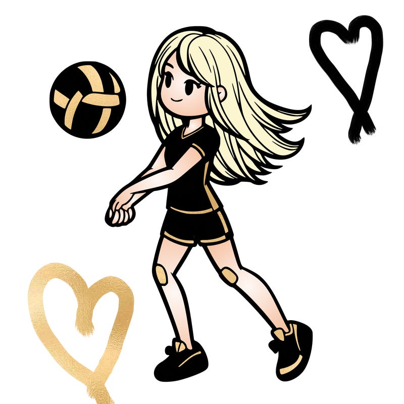 volleyball girl realistic