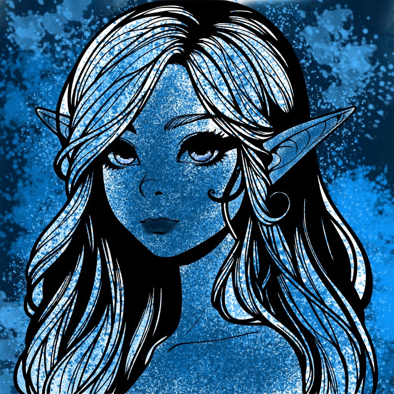 elf girl realistic dark fantasy