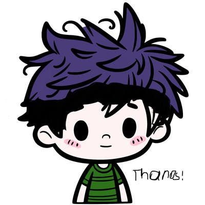 boy with messy hair