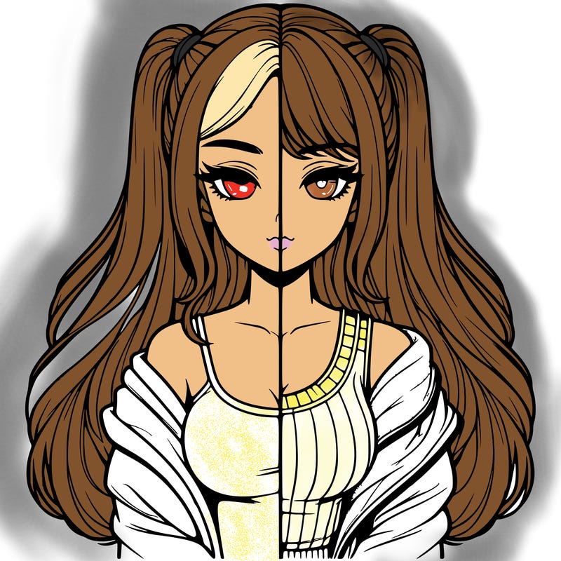 realistic girl split