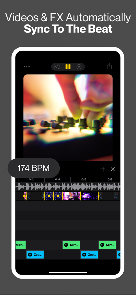 Spool - Music Video Editor - Sincronización automática de video y efectos con el ritmo en el editor de música Spool