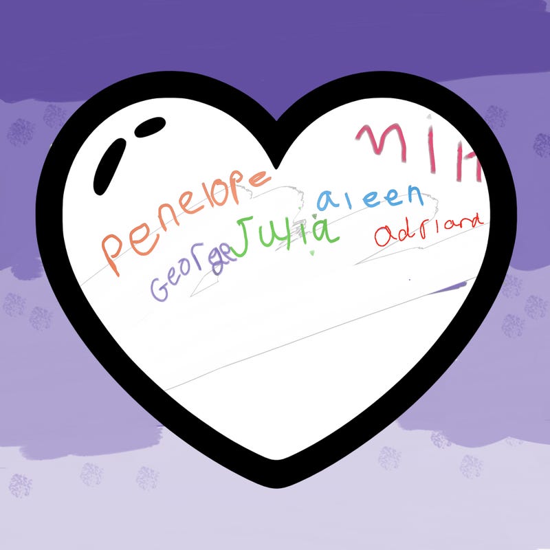 a blank heart