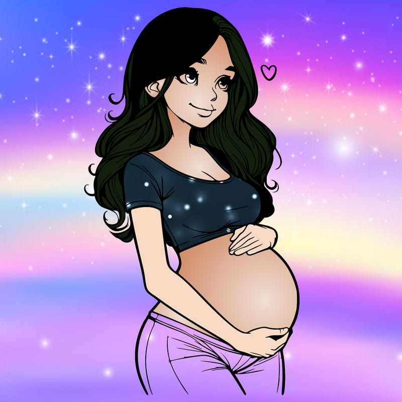 realistic pregnant girl