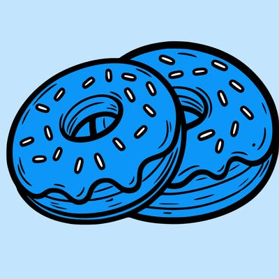 a piece of food doughnuts