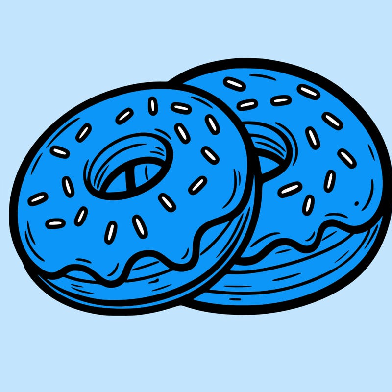 a piece of food doughnuts