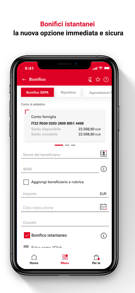 CiviBank ON - CiviBank ON mobile app screen for making an instant bank transfer