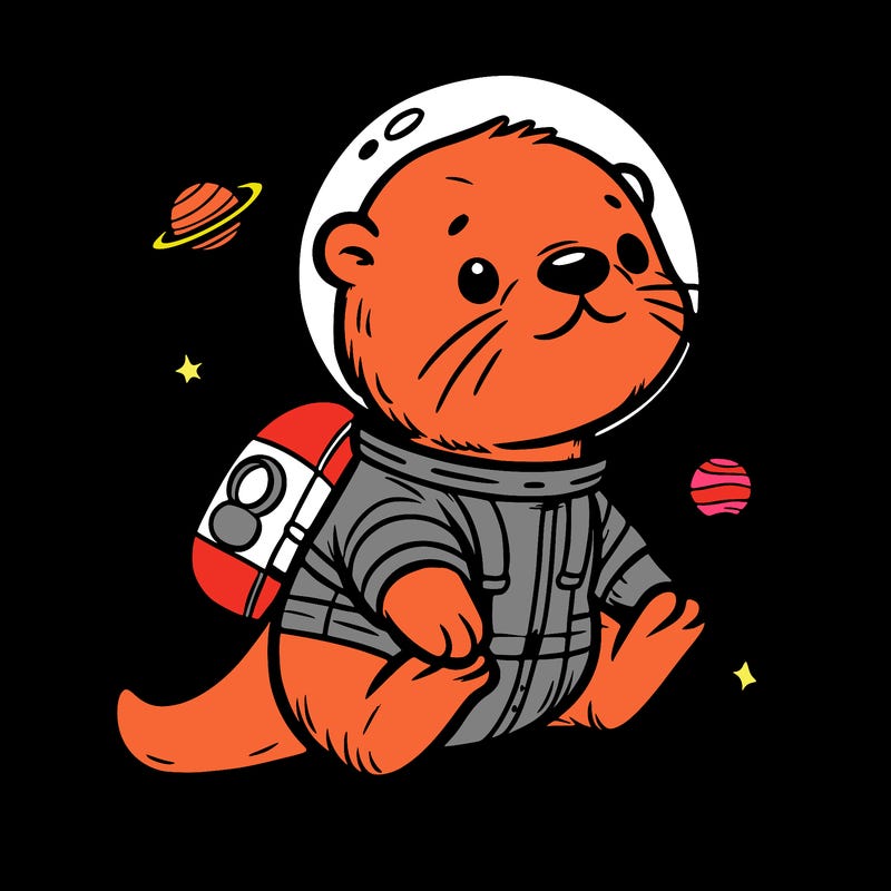 otter in a space suit