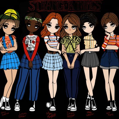 a group of girls realistic