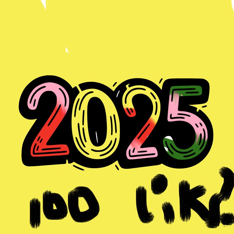 one line scrawled numbers sketch design “2025”