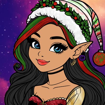 christmas girl elf realistic