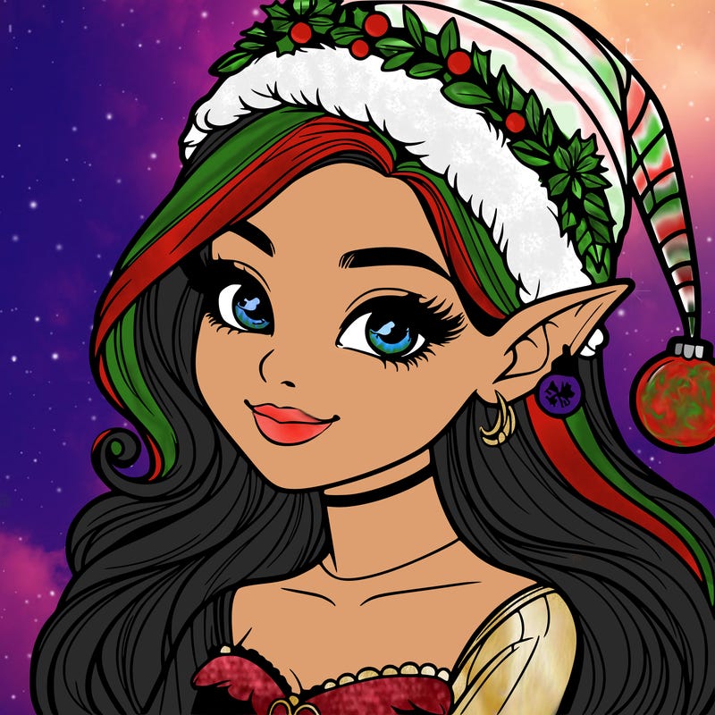 christmas girl elf realistic