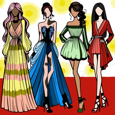 fashion models dresses