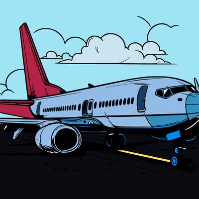 realistic passenger airplane