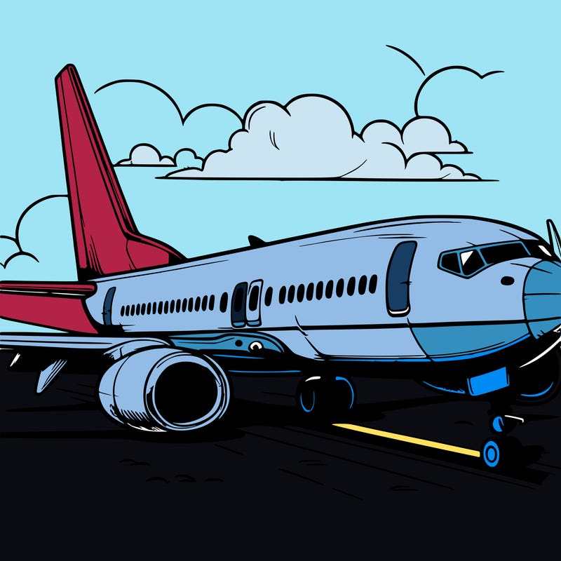 realistic passenger airplane