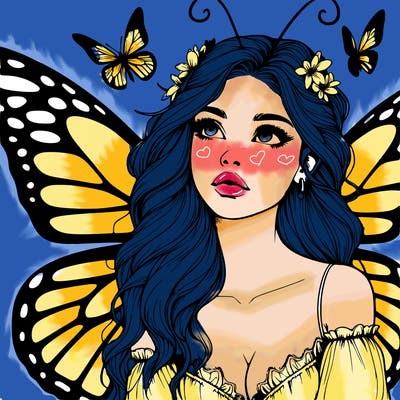 butterfly fairy realistic girl