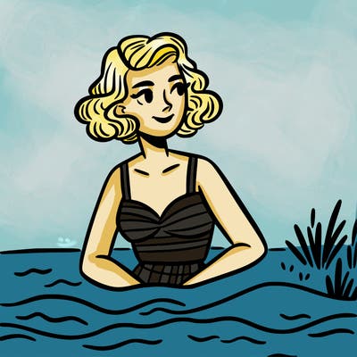 woman in bathing suit