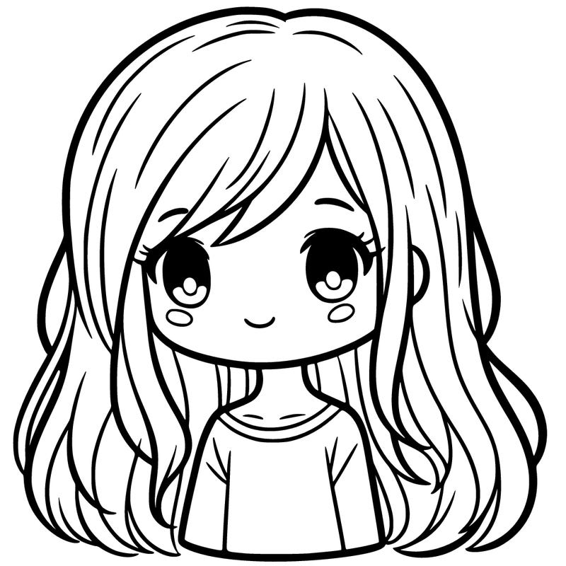 a 7 year old girl with long hair