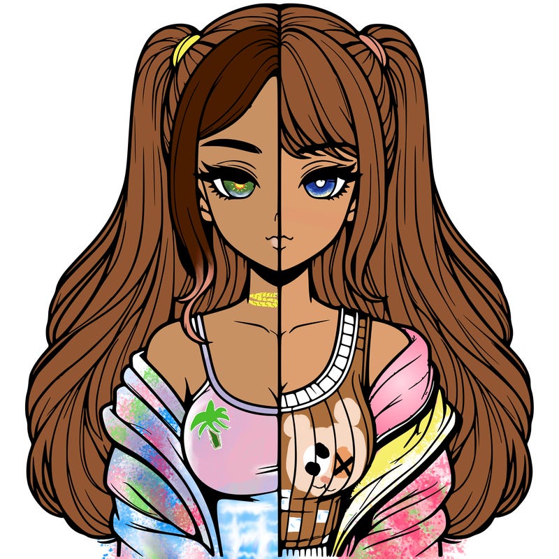 realistic girl split