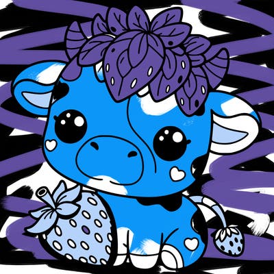 cute strawberry cow